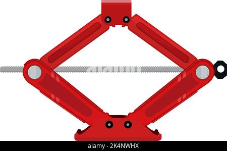 Car jack, illustration, vector on a white background. Stock Vector
