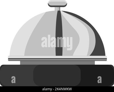 Service bell, illustration, vector on a white background. Stock Vector