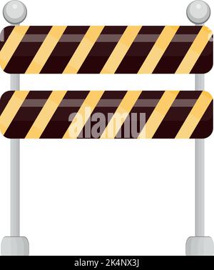 Road barriers, illustration, vector on a white background. Stock Vector