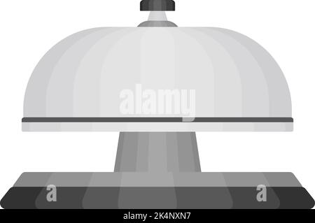 Metal service bell, illustration, vector on a white background. Stock Vector