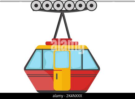 Rope wagon, illustration, vector on a white background. Stock Vector