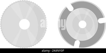 Circular saw blade, illustration, vector on a white background. Stock Vector
