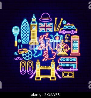 Great Britain Neon Concept Stock Vector