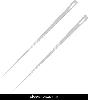 Sewing needles, illustration, vector on a white background. Stock Vector