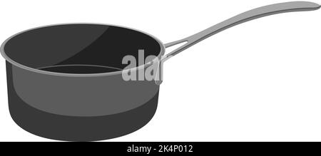 Sauce pan, illustration, vector on a white background. Stock Vector