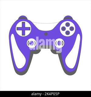 Gamepad in retro style. Game controller vector illustration isolated on white Stock Vector