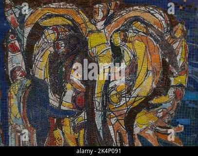 Old mosaic various figures of old mosaic. Stock Photo