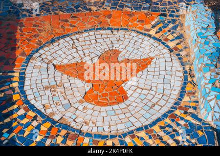 Old mosaic various figures of old mosaic. Stock Photo