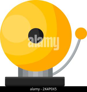 School bell, illustration, vector on a white background. Stock Vector