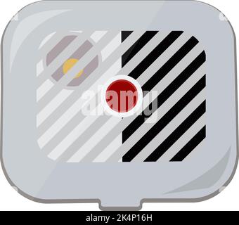 Smart smoke alarm, illustration, vector on a white background. Stock Vector