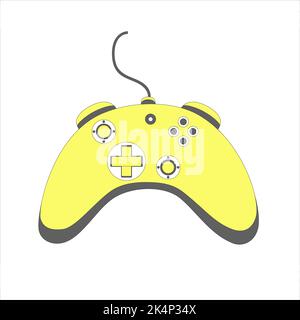 Gamepad in retro style. Game controller vector illustration isolated on white Stock Vector