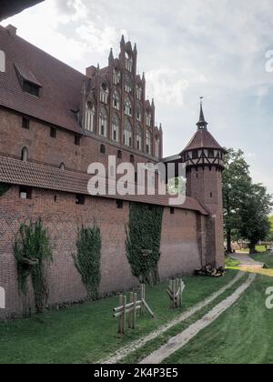 Malbork Castle, Poland - August 8, 2018: Marlbork, ancient medieval castle Stock Photo