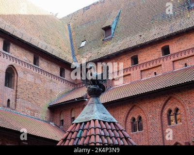 Malbork Castle, Poland - August 8, 2018: Marlbork, ancient medieval castle Stock Photo