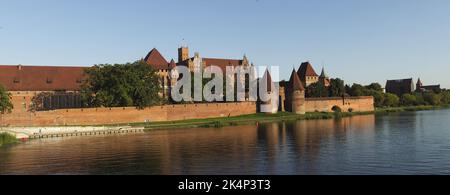 Malbork Castle, Poland - August 8, 2018: Marlbork, ancient medieval castle Stock Photo