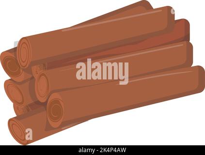Cinammon rolls, illustration, vector on a white background. Stock Vector