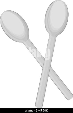 Ice cream spoons, illustration, vector on a white background. Stock Vector