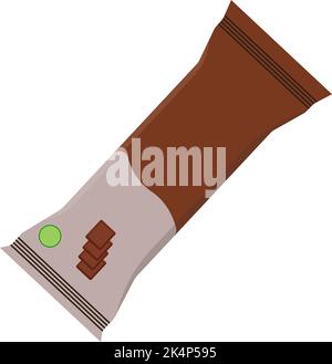 Chocolate bar, illustration, vector on a white background. Stock Vector