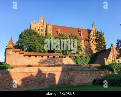 Malbork Castle, Poland - August 8, 2018: Marlbork, ancient medieval castle Stock Photo