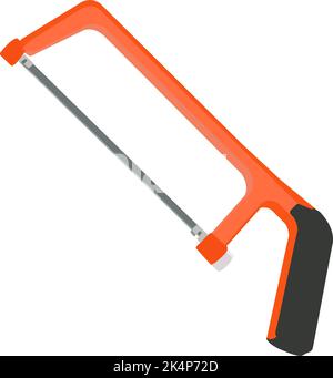 Orange hadsaw, illustration, vector on a white background. Stock Vector