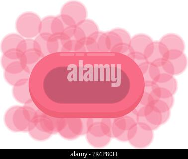 Pink hand soap, illustration, vector on a white background. Stock Vector