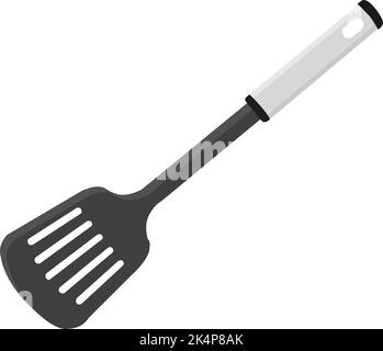 Spoon with holes, illustration, vector on a white background. Stock Vector