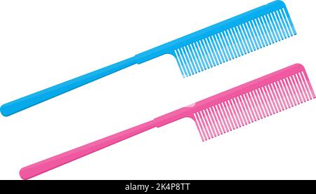 Hairstyle combs, illustration, vector on a white background. Stock Vector