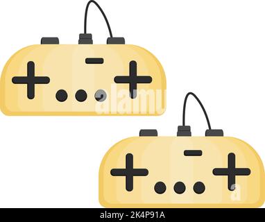 Game controllers, illustration, vector on a white background. Stock Vector