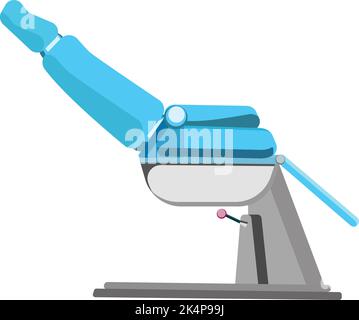 Dental chair, illustration, vector on a white background. Stock Vector