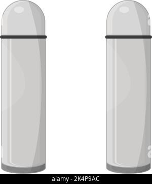 Steel thermos icon outline style Royalty Free Vector Image