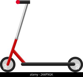 Electric scooter, illustration, vector on a white background. Stock Vector