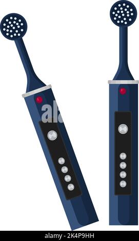 Electric toothbrush, illustration, vector on a white background. Stock Vector