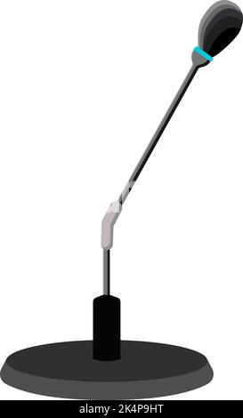 Stand microphone, illustration, vector on a white background. Stock Vector