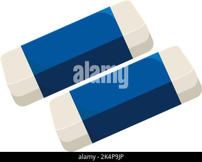 Blue eraser, illustration, vector on a white background. Stock Vector