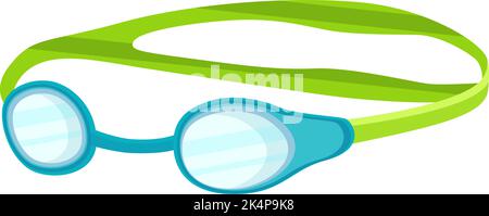 Swimming goggles, illustration, vector on a white background. Stock Vector