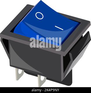 Electric switch, illustration, vector on a white background. Stock Vector