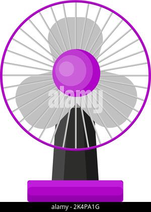 Purple fan, illustration, vector on a white background. Stock Vector