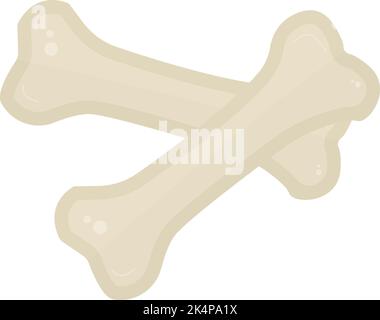 Dog chew bones, illustration, vector on a white background. Stock Vector