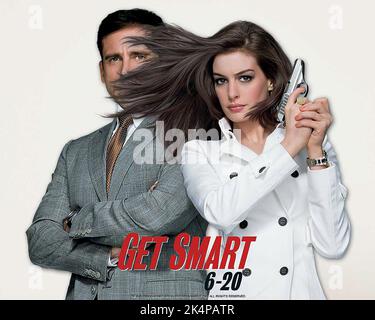 STEVE CARELL, ANNE HATHAWAY POSTER, GET SMART, 2008 Stock Photo