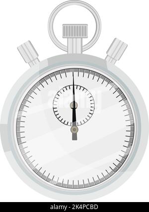 Grey stopwatch, illustration, vector on a white background. Stock Vector