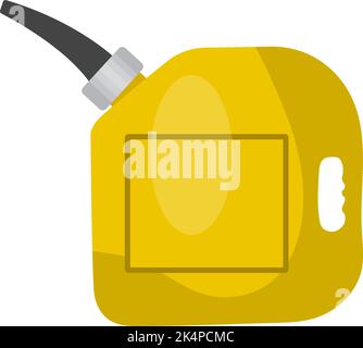 Yellow fuel tank, illustration, vector on a white background. Stock Vector