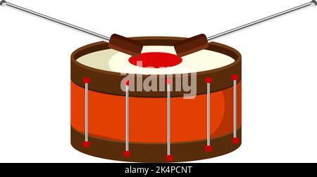 Red drum, illustration, vector on a white background. Stock Vector