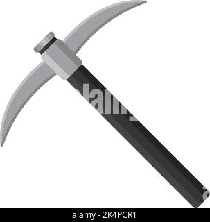 Digging tool, illustration, vector on a white background. Stock Vector