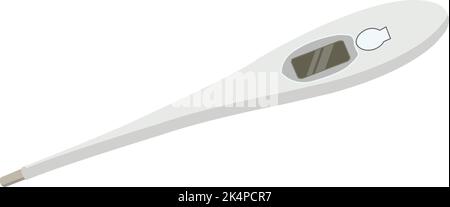 Digital thermometer, illustration, vector on a white background. Stock Vector