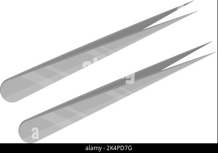 Eyebrow tweezers, illustration, vector on a white background. Stock Vector