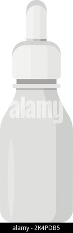 Empty eyedrop bottle, illustration, vector on a white background. Stock Vector