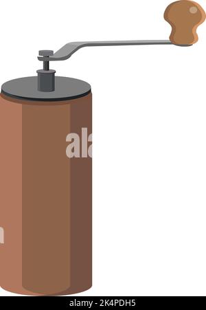 Coffee grinder, illustration, vector on a white background. Stock Vector