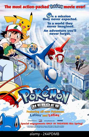 ASH, PIKACHU, LATIAS, LATIOS, POKEMON HEROES, 2008 Stock Photo