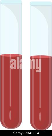 Blood samples, illustration, vector on a white background. Stock Vector