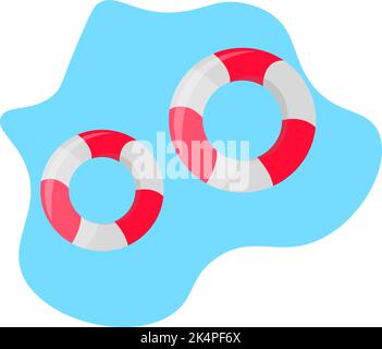pool rings isolated on white. Vector illustration Stock Vector Image ...