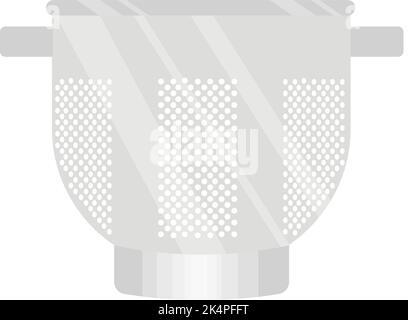New Metal colander, illustration, vector on a white background. Stock Vector